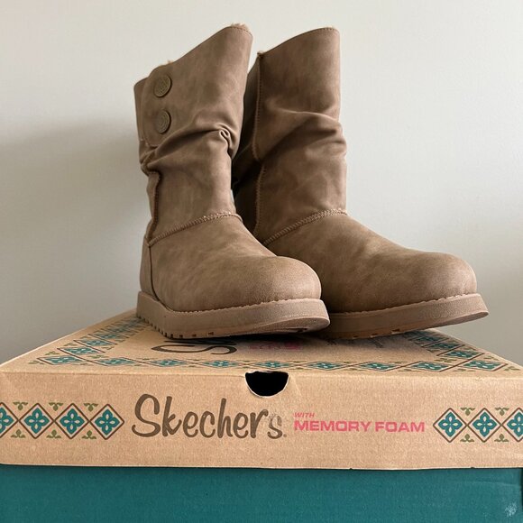 Skechers Keepsakes Winter Boots | Women’s 9 | Light Tan | Memory Foam - Picture 2 of 7